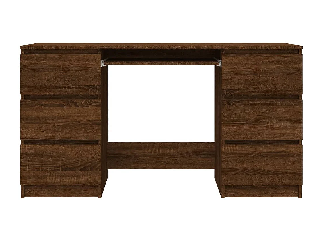 Schreibtisch Braun Eichen-Optik 140x50x77 cm Holzwerkstoff