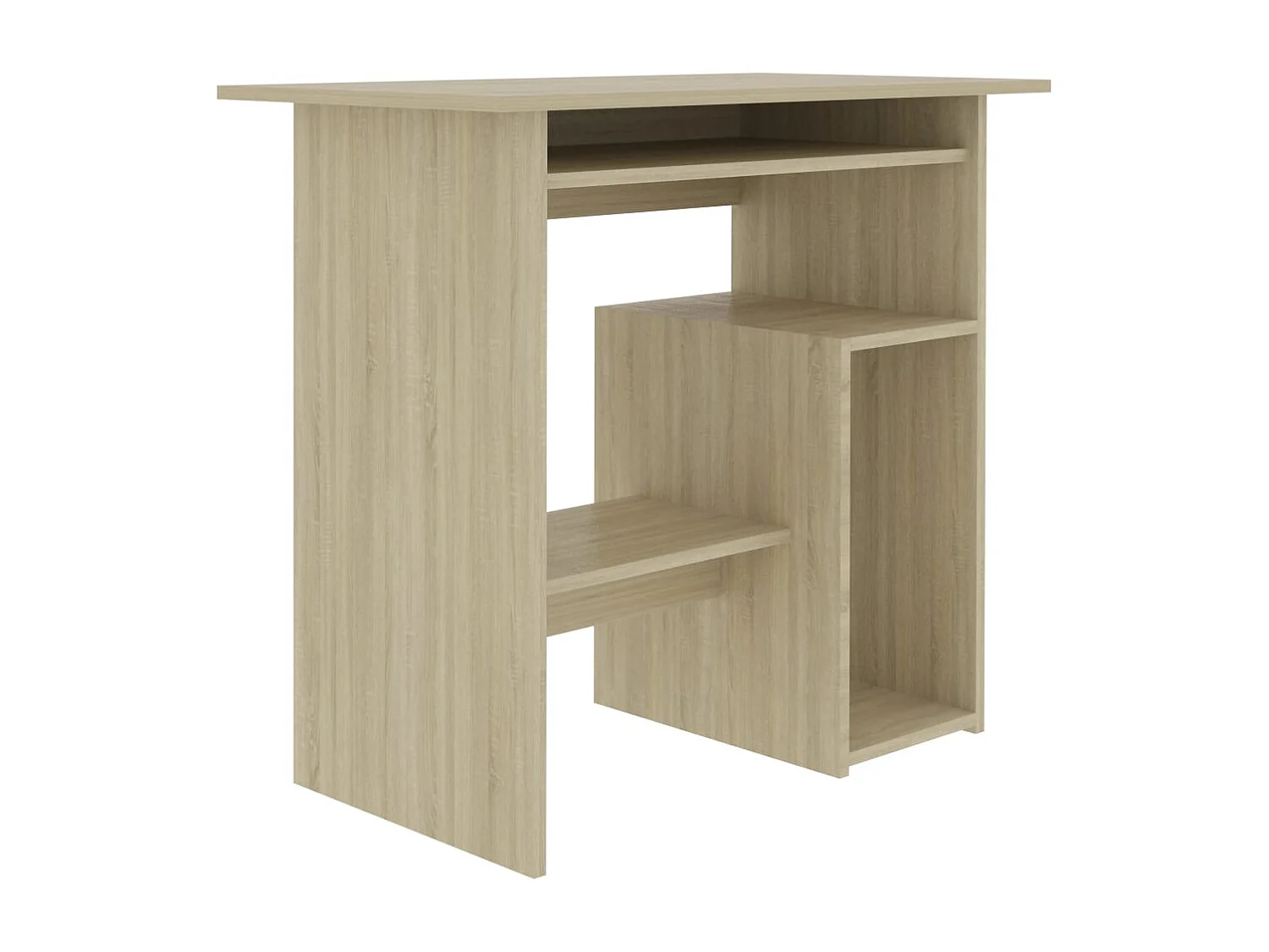 Bureau 80x45x74 cm bewerkt hout sonoma eikenkleurig