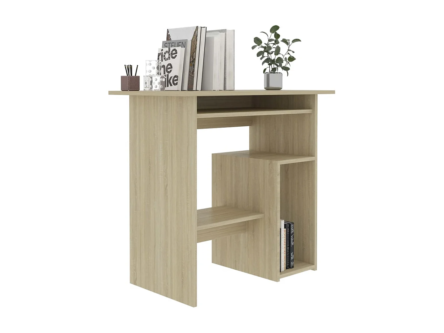 Bureau 80x45x74 cm bewerkt hout sonoma eikenkleurig