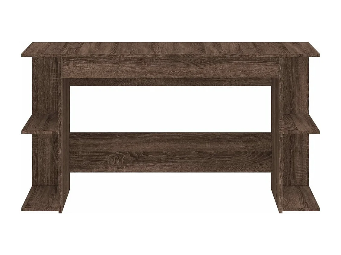 Bureau chêne marron 140x50x75 cm bois d'ingénierie