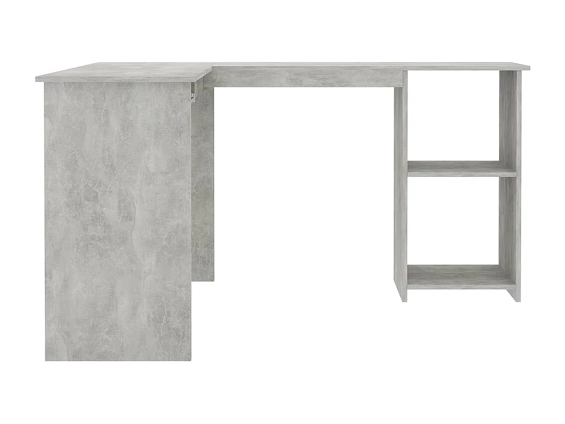 Scrivania Angolare a L Grigio Cemento 120x140x75cm Multistrato