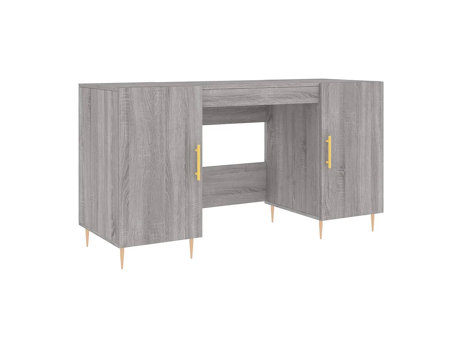 Escritorio madera de ingeniería gris Sonoma 140x50x75 cm