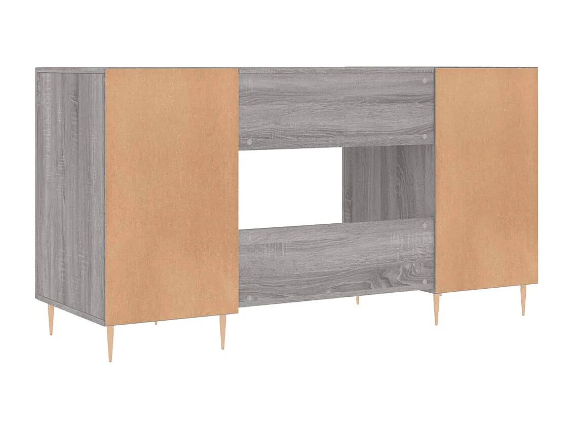 Escritorio madera de ingeniería gris Sonoma 140x50x75 cm