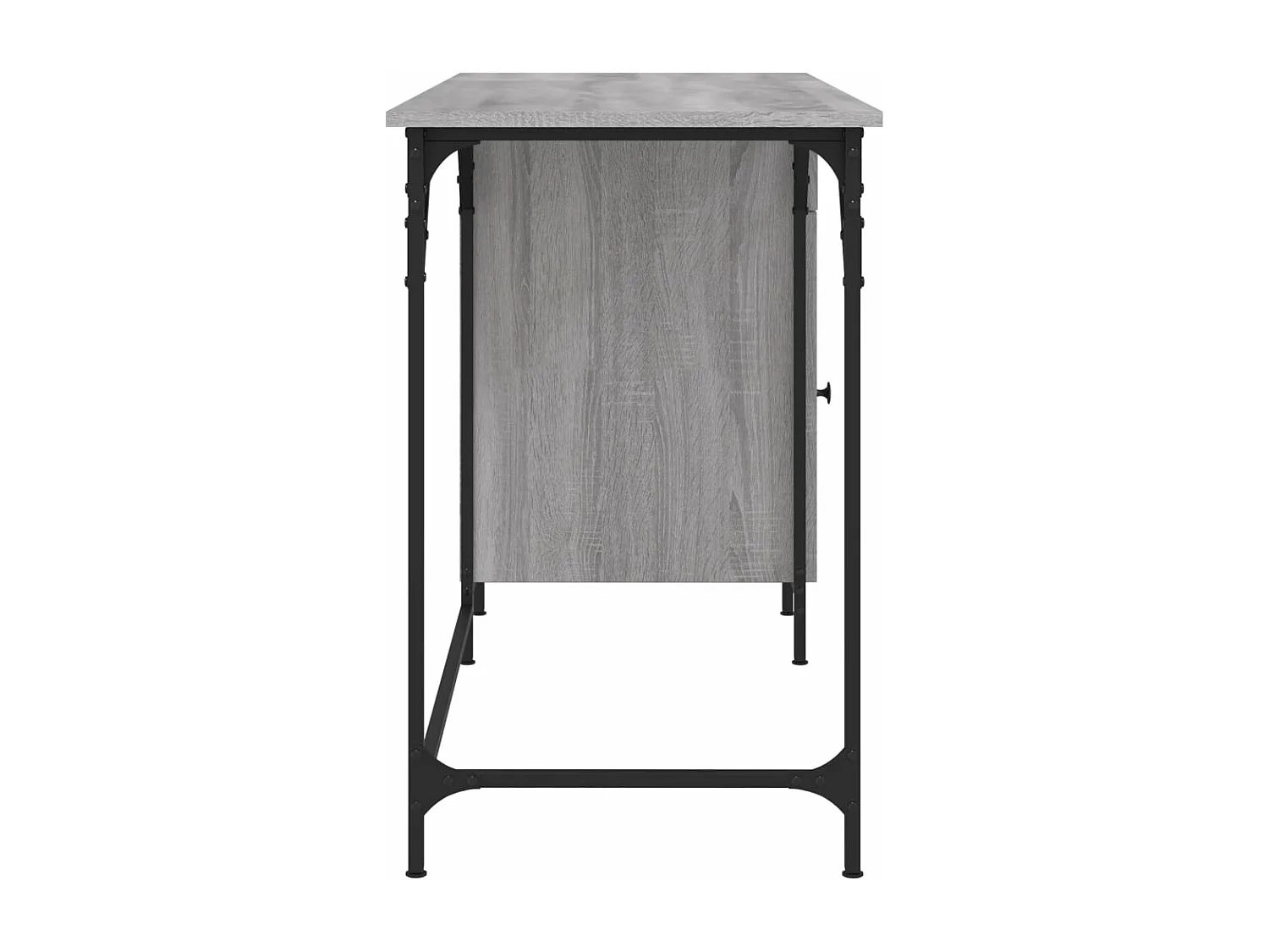 Scrivania Computer Grigio Sonoma 131x48x75 cm Legno Multistrato