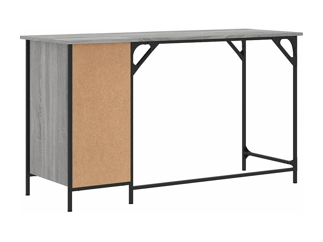Scrivania Computer Grigio Sonoma 131x48x75 cm Legno Multistrato