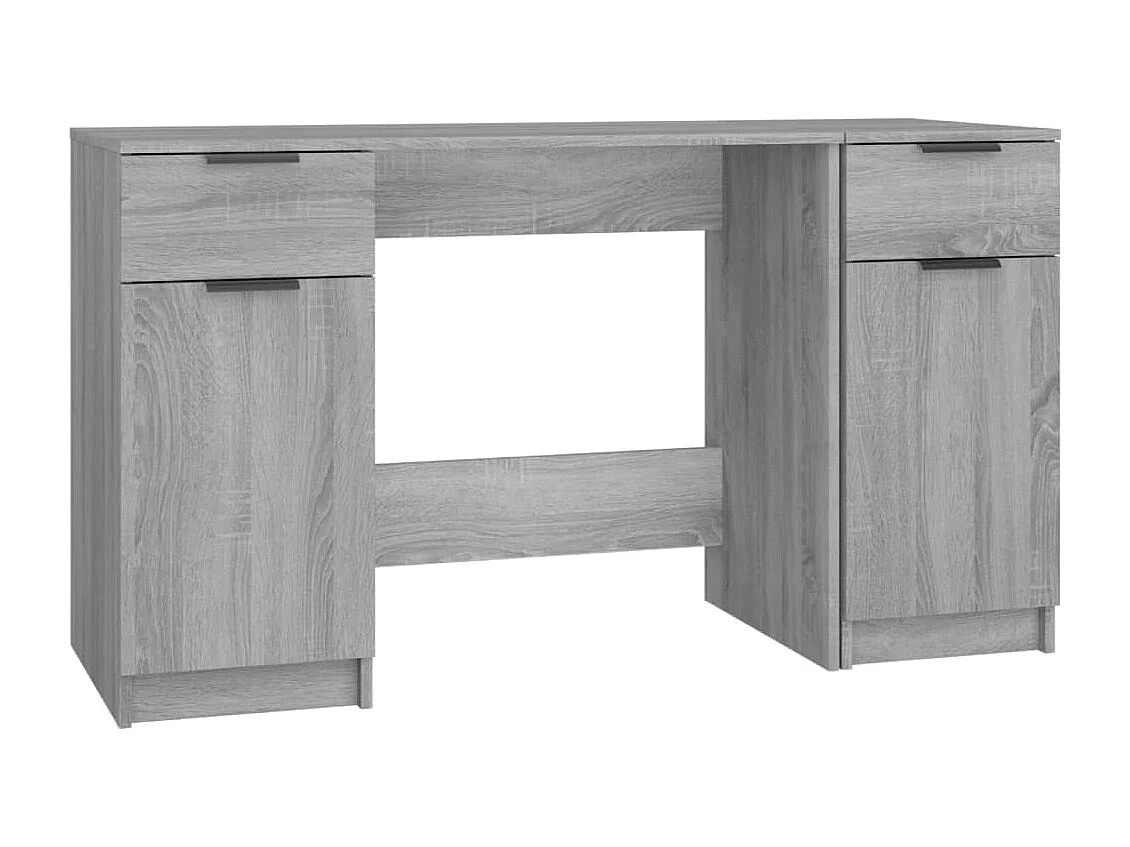 Scrivania con Mobile Laterale Grigio Sonoma Legno Multistrato