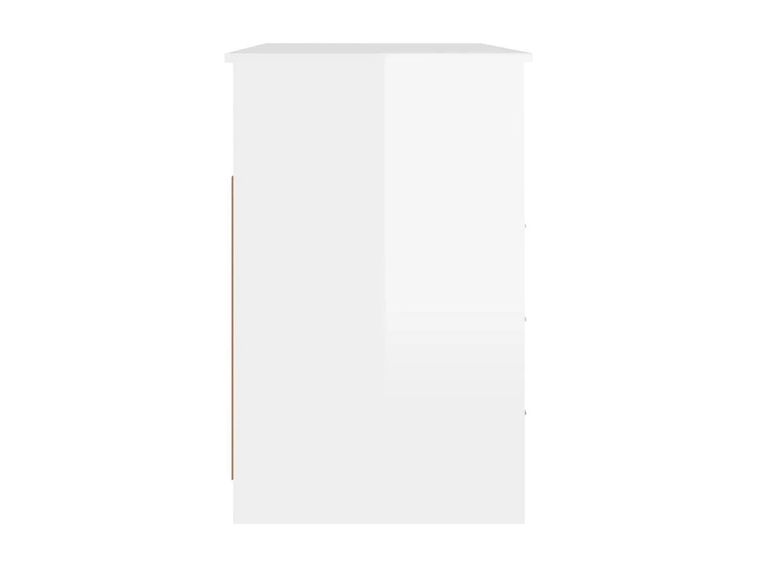 Scrivania Cassetti Bianco Lucido 102x50x76 cm Legno Multistrato