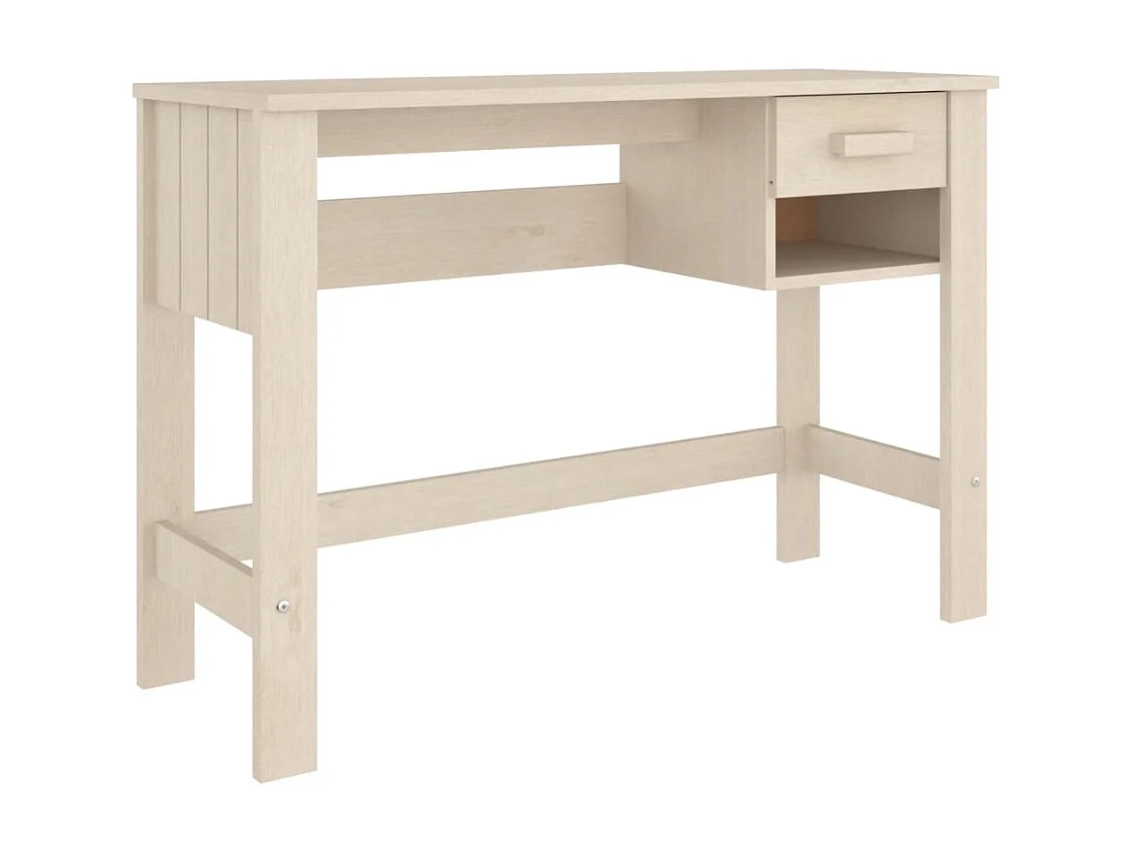 Bureau HAMAR Marron miel 110x40x75 cm Bois massif de pin