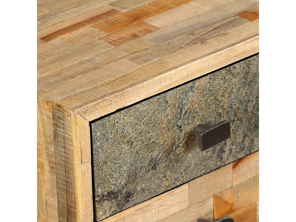 Scrivania in Legno Massello di Teak di Recupero 110x50x76 cm