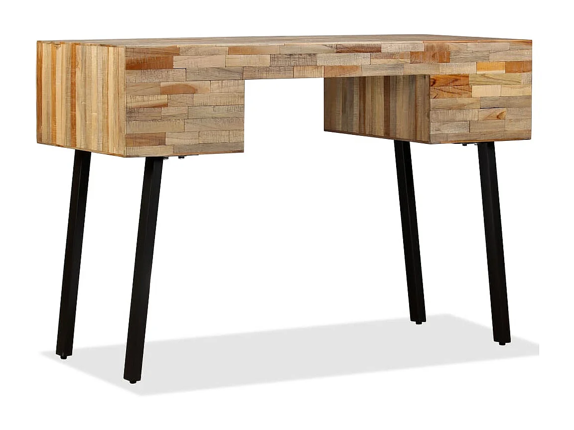 Bureau Teck de récupération massif 110 x 50 x 76 cm
