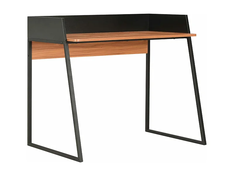 Schreibtisch Schwarz und Braun 90x60x88 cm