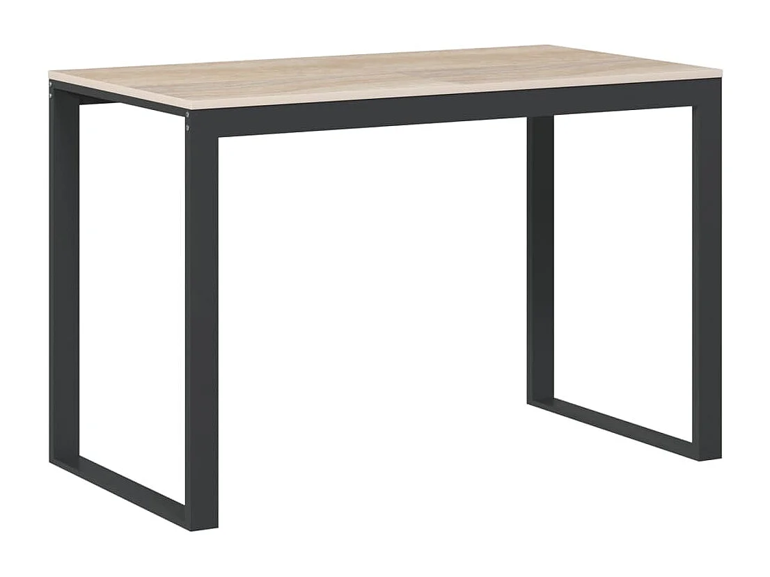 Scrivania Computer Nera e Rovere 110x60x73 cm Legno Multistrato