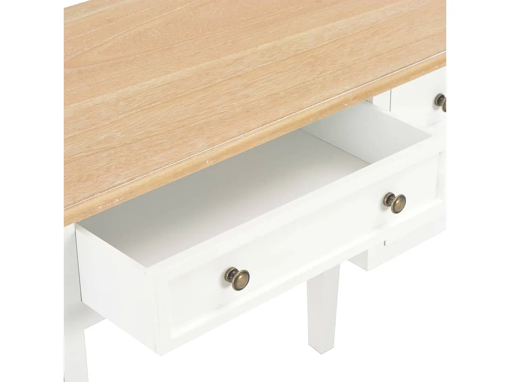 Scrivania Bianca 109,5x45x77,5 cm in Legno