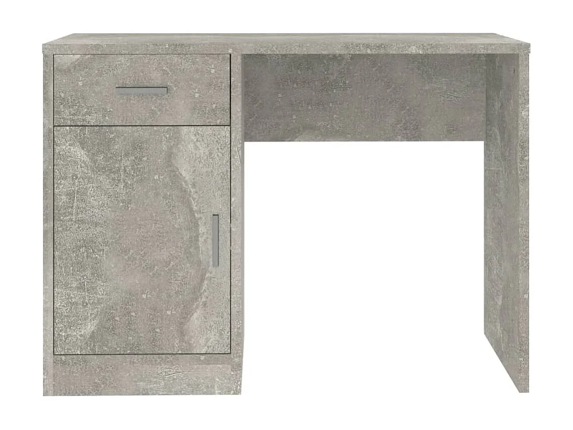 Schreibtisch mit Stauraum Betongrau 100x40x73 cm Holzwerkstoff