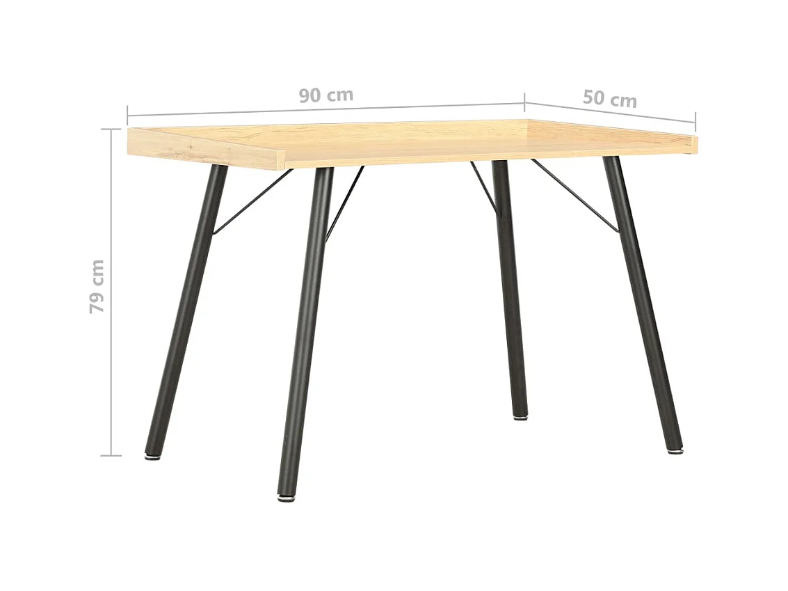 Secretária 90x50x79 cm cor carvalho