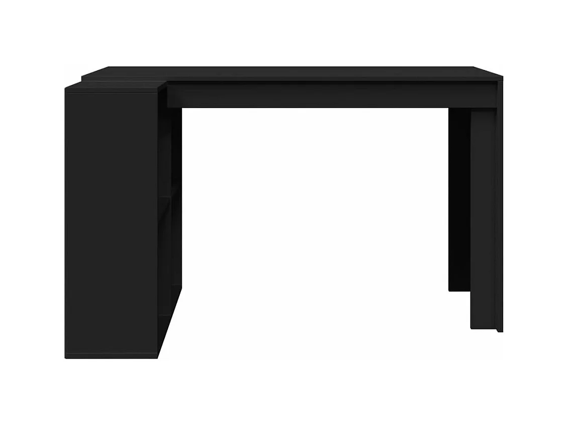 Bureau noir 123,5x73,5x75 cm bois d'ingénierie