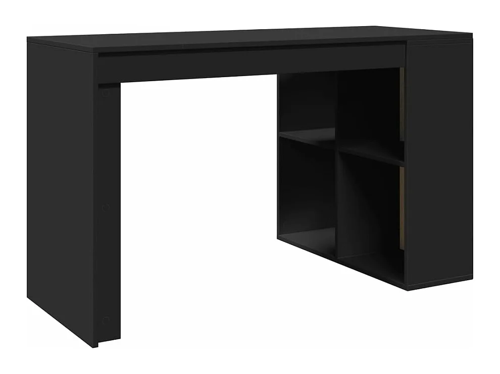 Bureau noir 123,5x73,5x75 cm bois d'ingénierie