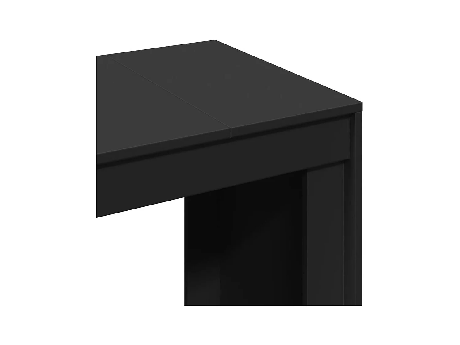 Bureau noir 123,5x73,5x75 cm bois d'ingénierie