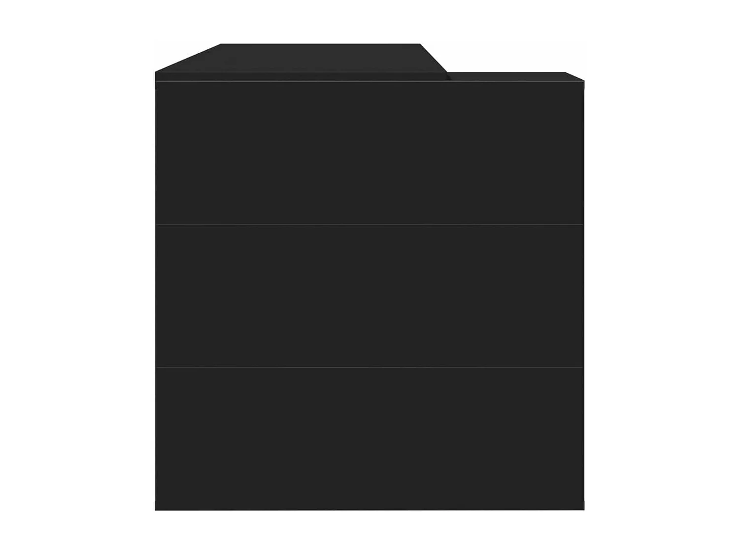 Bureau 123,5x73,5x75 cm bewerkt hout zwart