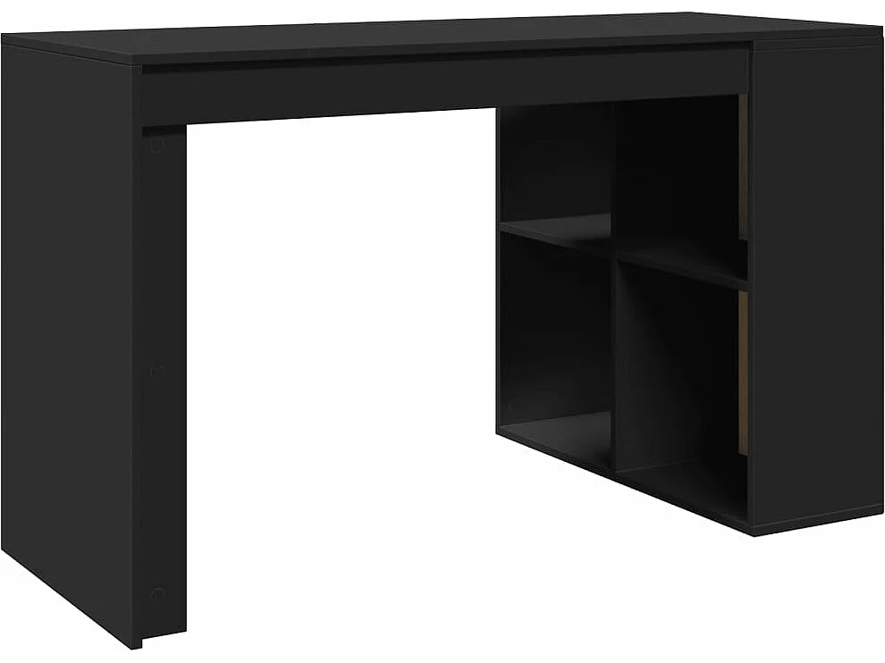 Bureau 123,5x73,5x75 cm bewerkt hout zwart