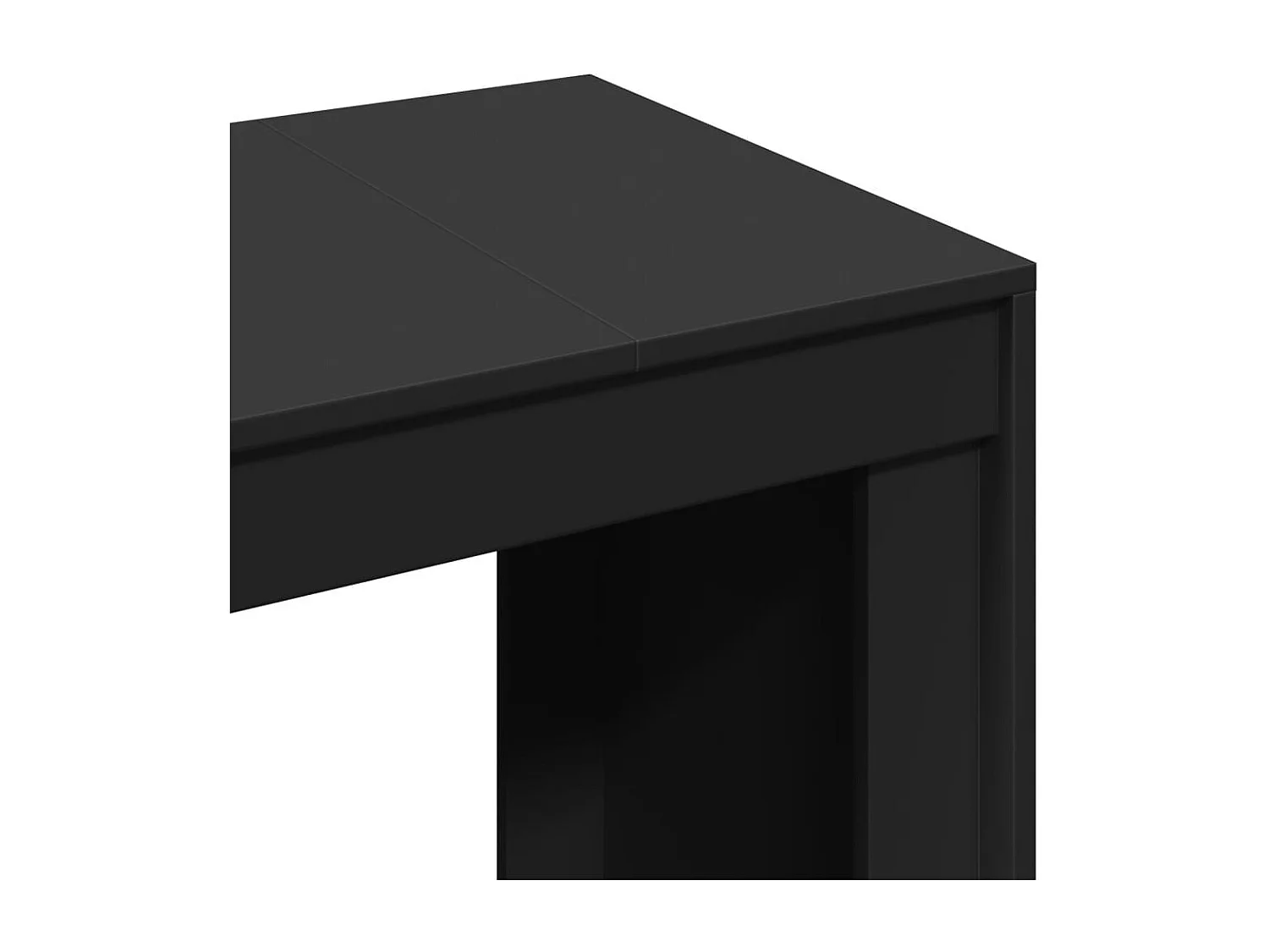 Bureau 123,5x73,5x75 cm bewerkt hout zwart