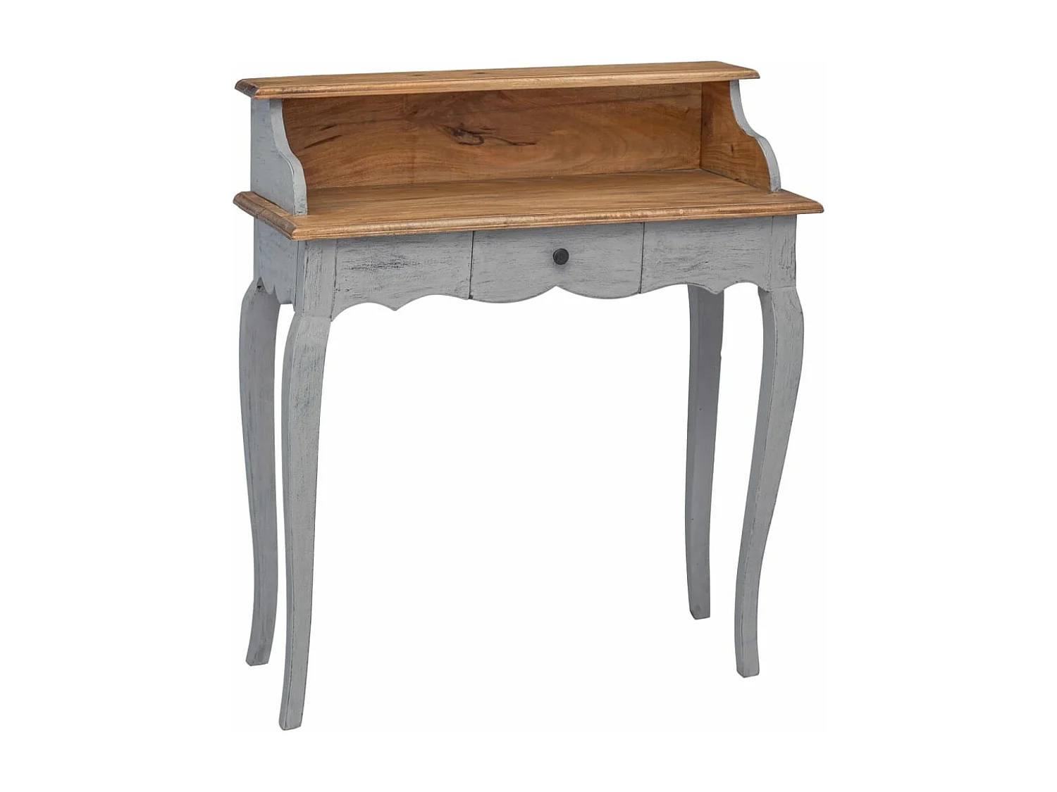 Scrivania in Legno Massello di Mogano 80x40x92 cm