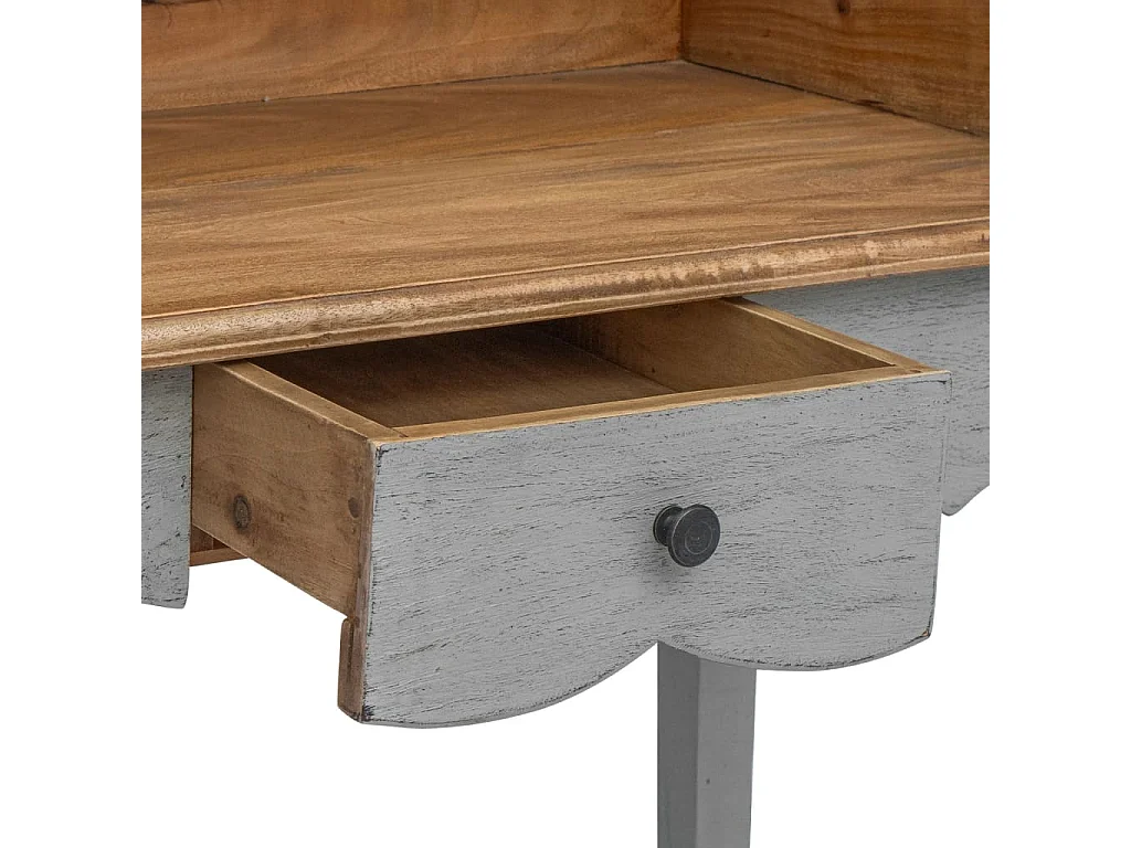 Scrivania in Legno Massello di Mogano 80x40x92 cm