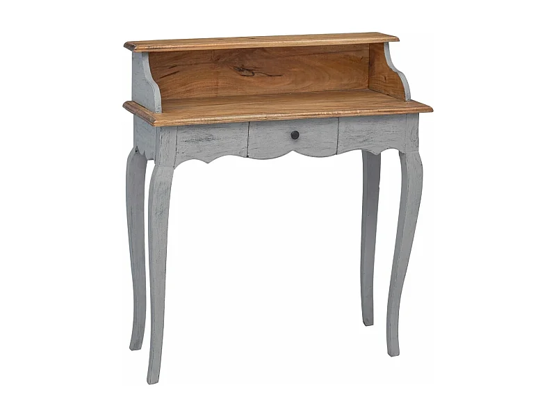 Scrivania in Legno Massello di Mogano 80x40x92 cm