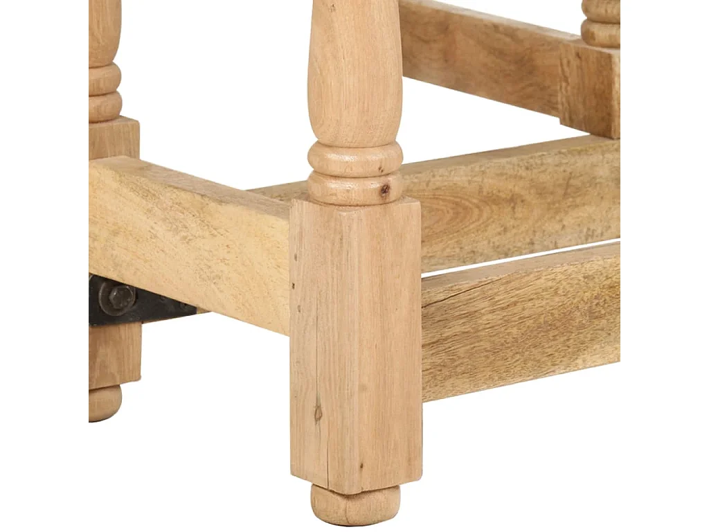 Table à manger Rond 110x76 cm Bois de manguier massif