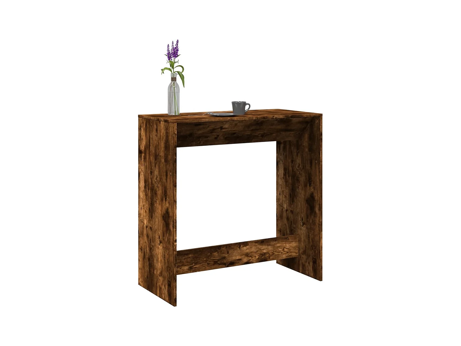 Bartafel 102x50x103,5 cm bewerkt hout gerookt eikenkleur