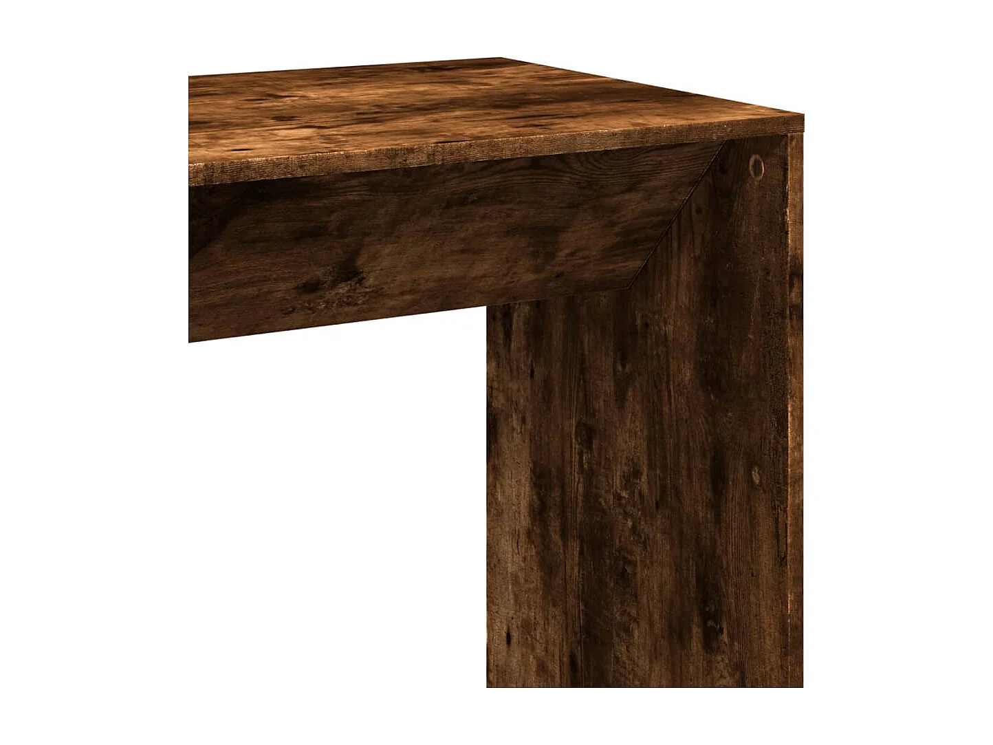 Table de bar chêne fumé 102x50x103,5 cm bois d'ingénierie