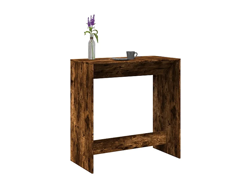 Mesa de bar 102x50x103,5cm derivados de madeira carvalho fumado