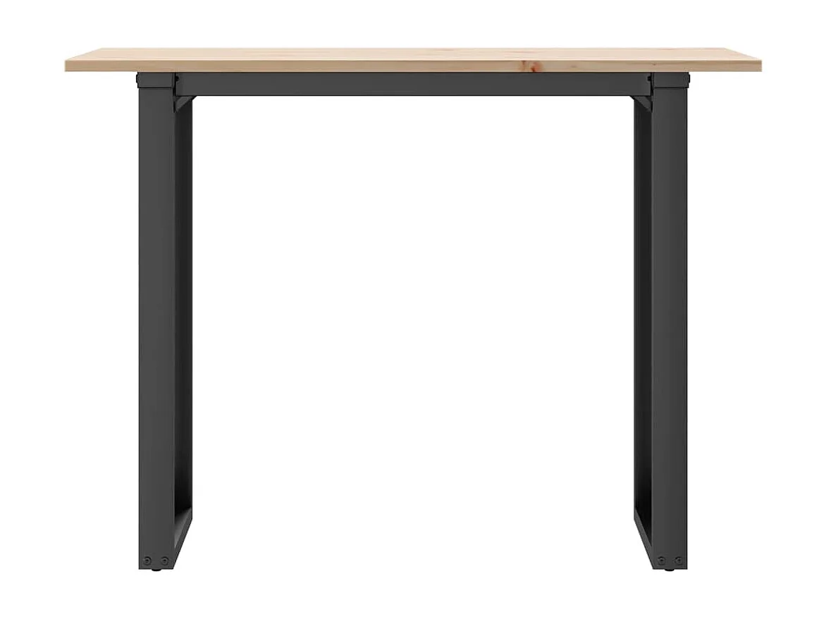 Mesa de jantar estrutura em O 100x50x75cm pinho e ferro fundido