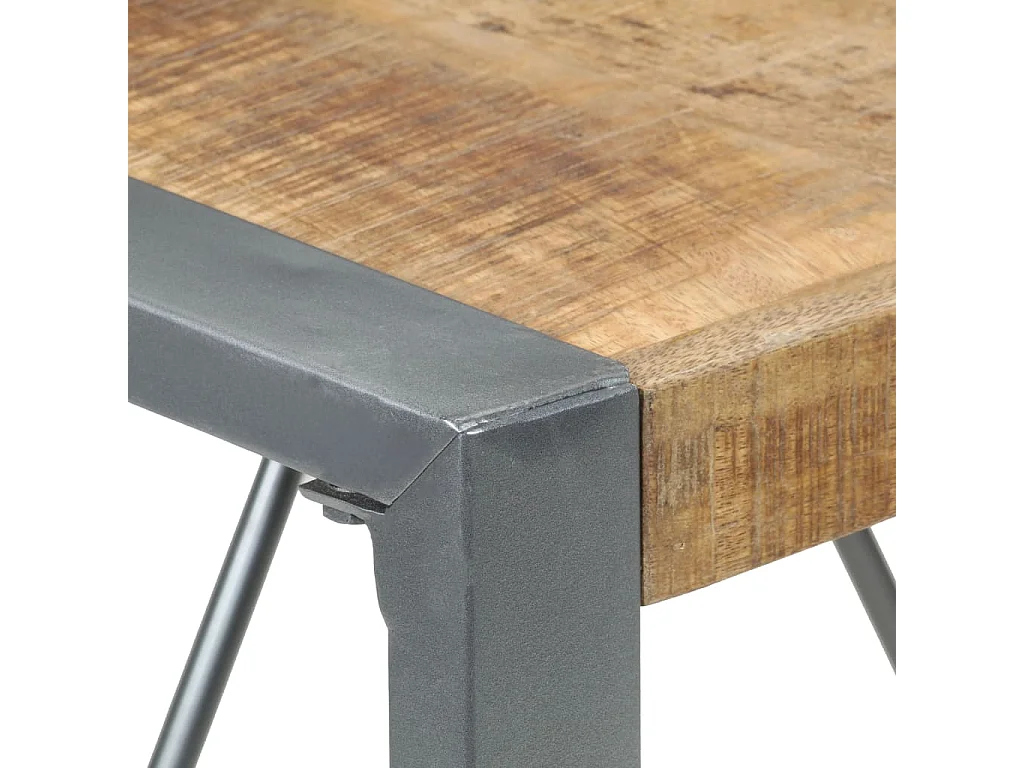 Mesa de jantar 80x80x75 cm madeira de mangueira áspera