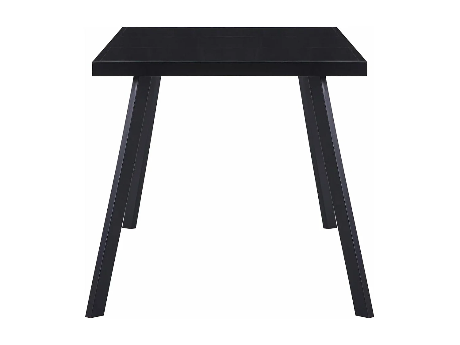 Tavolo da Pranzo Nero 180x90x75 cm in Vetro Temperato