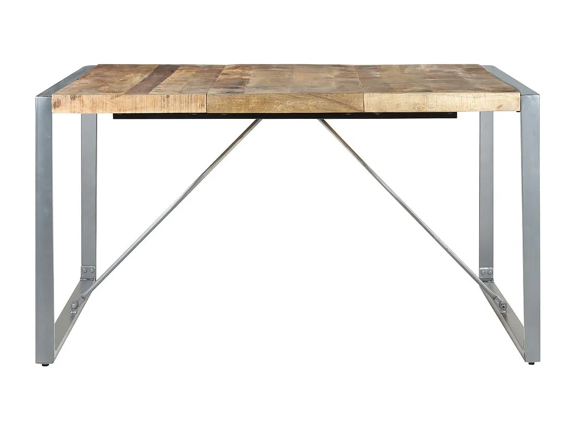 Table à manger 140x140x75 cm Bois de manguier brut