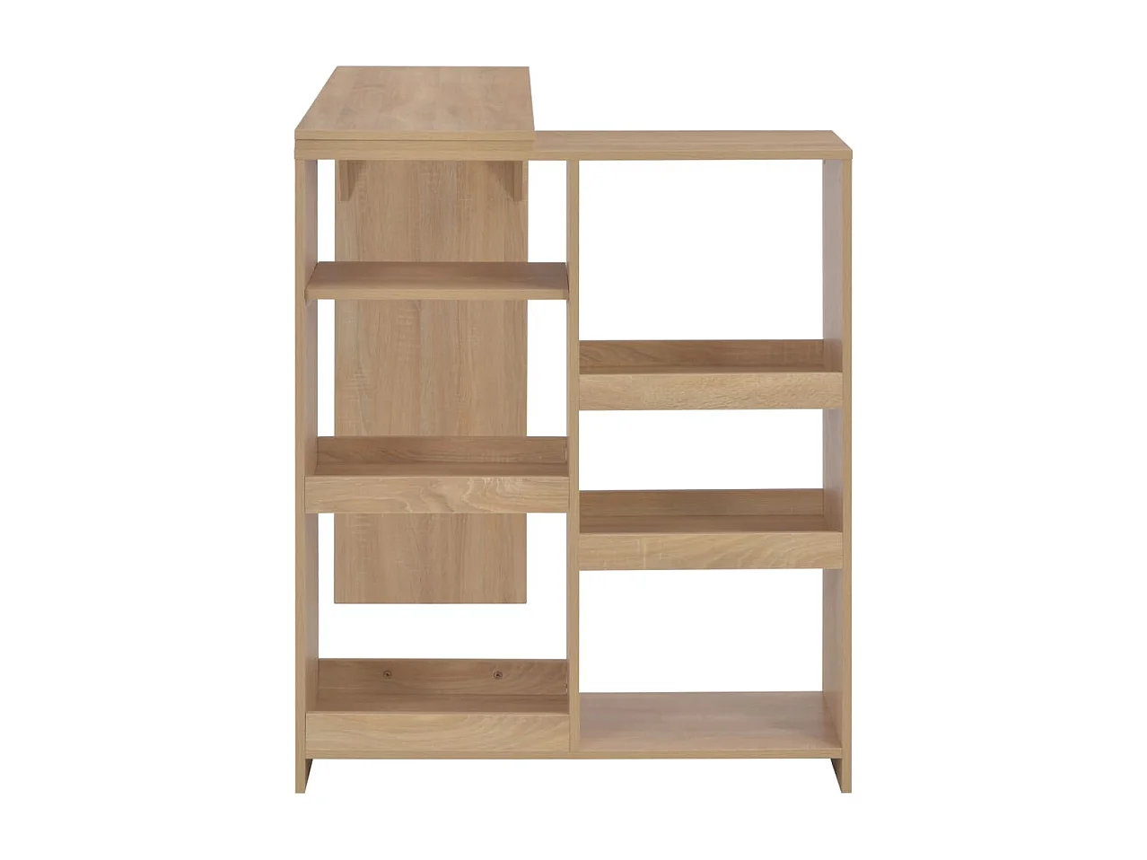 Bartafel met verplaatsbaar schap 138x39x110 cm eikenkleurig