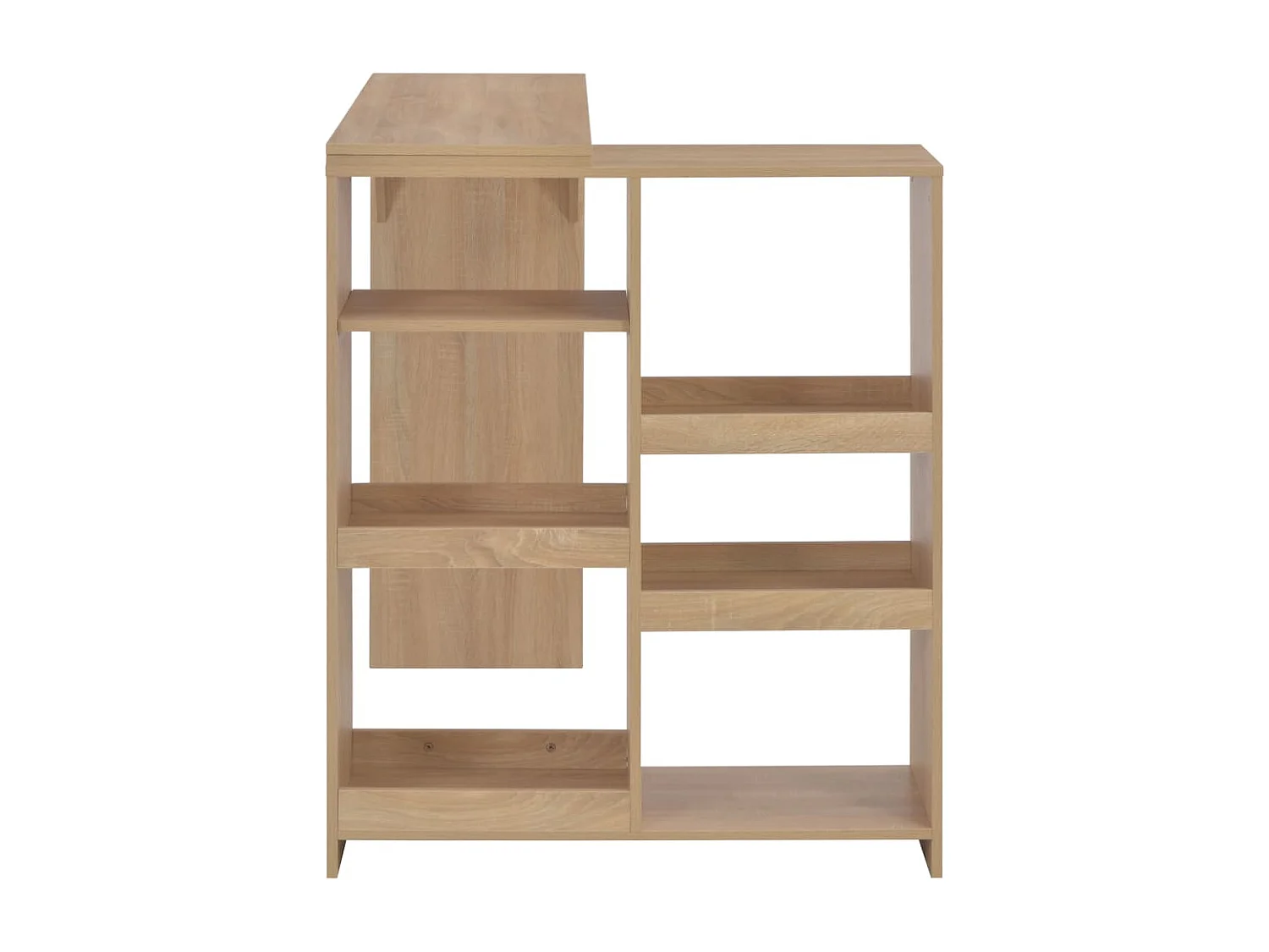 Bartafel met verplaatsbaar schap 138x39x110 cm eikenkleurig