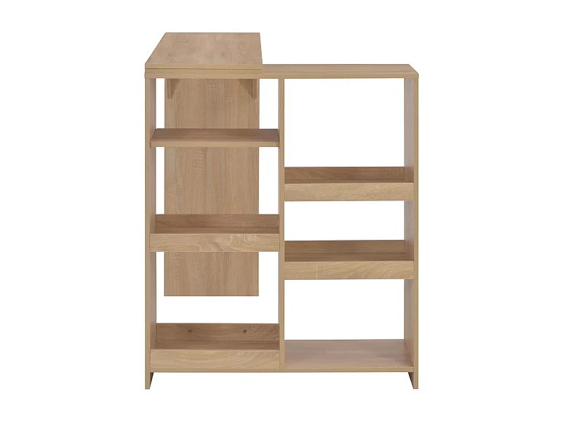 Bartafel met verplaatsbaar schap 138x39x110 cm eikenkleurig