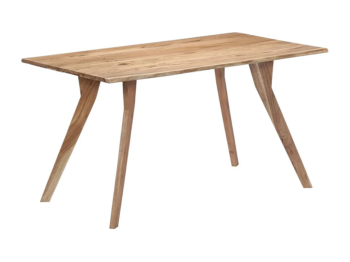Mesa de jantar 140x80x76 cm madeira de acácia maciça