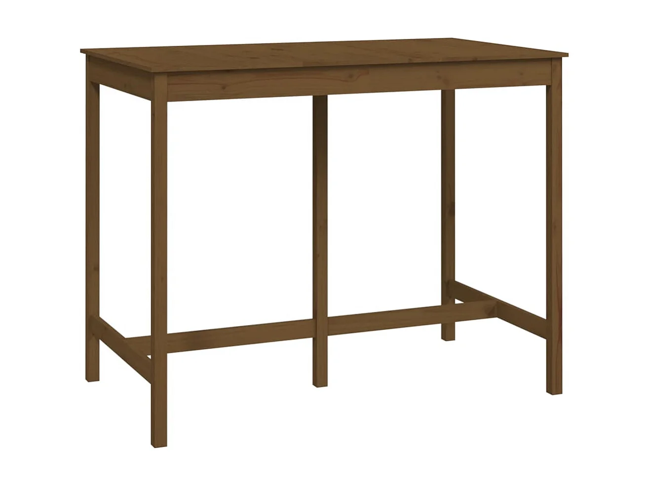 Mesa de bar 140x80x110 cm madeira de pinho maciça castanho mel