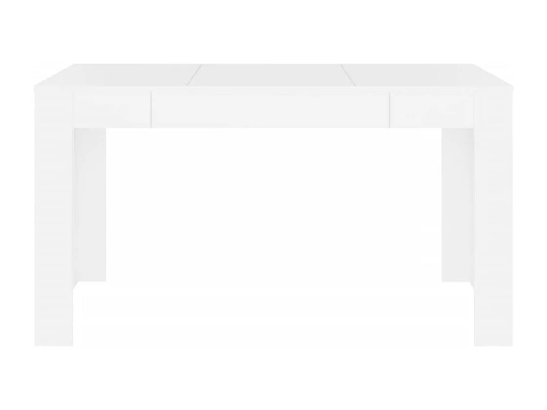 Mesa de comedor de madera contrachapada blanco 140x74,5x76 cm