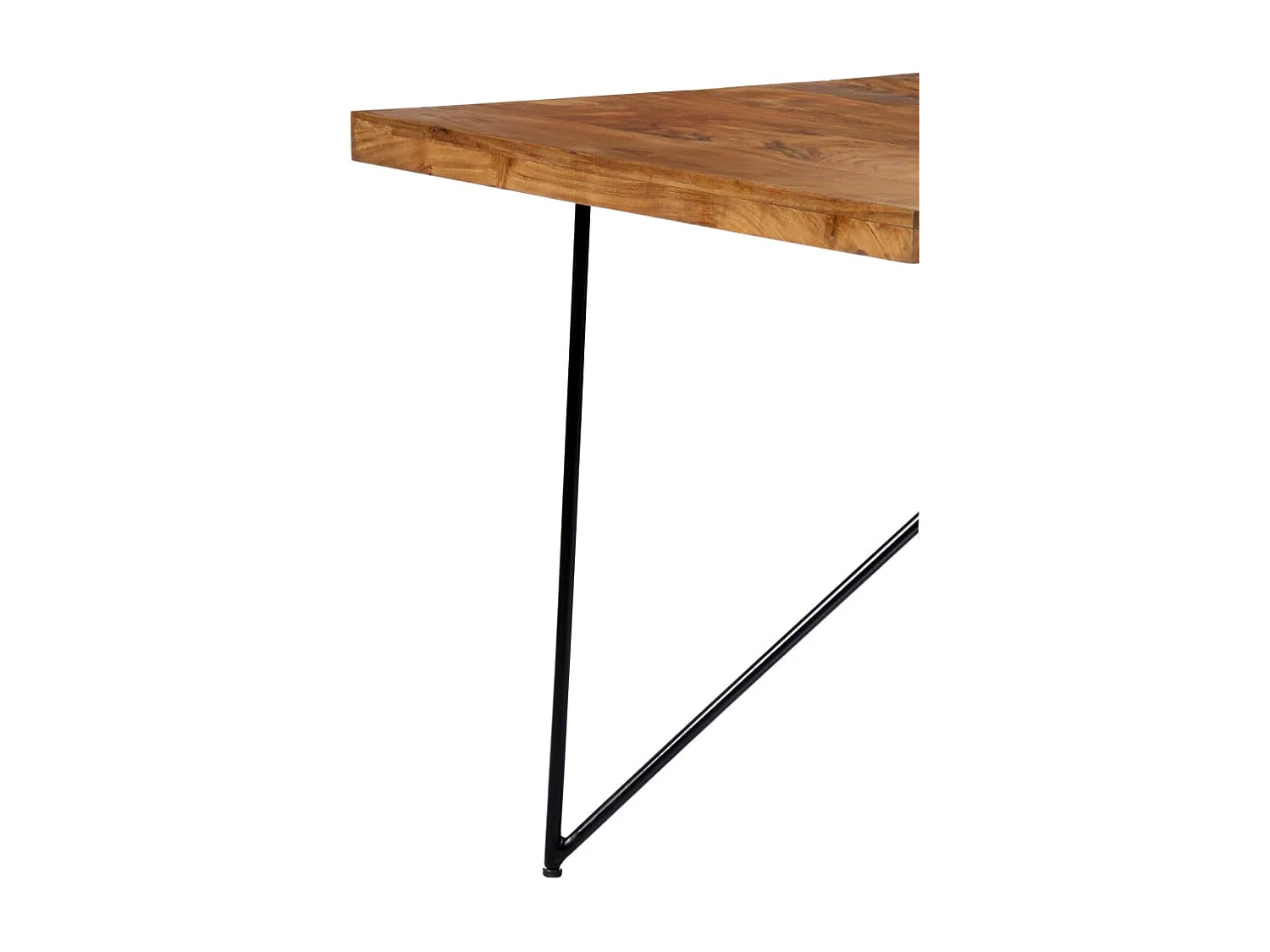 Mesa de comedor de madera maciza de acacia 180x90x76 cm