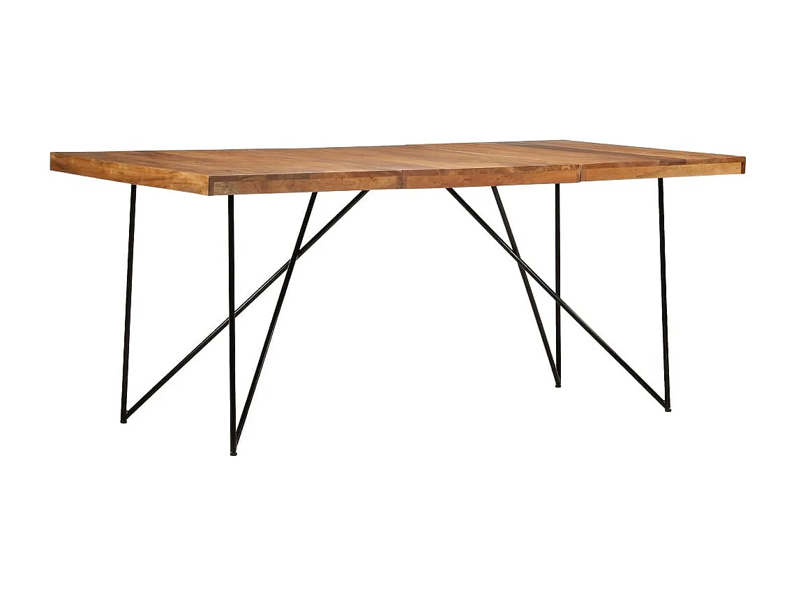 Mesa de comedor de madera maciza de acacia 180x90x76 cm