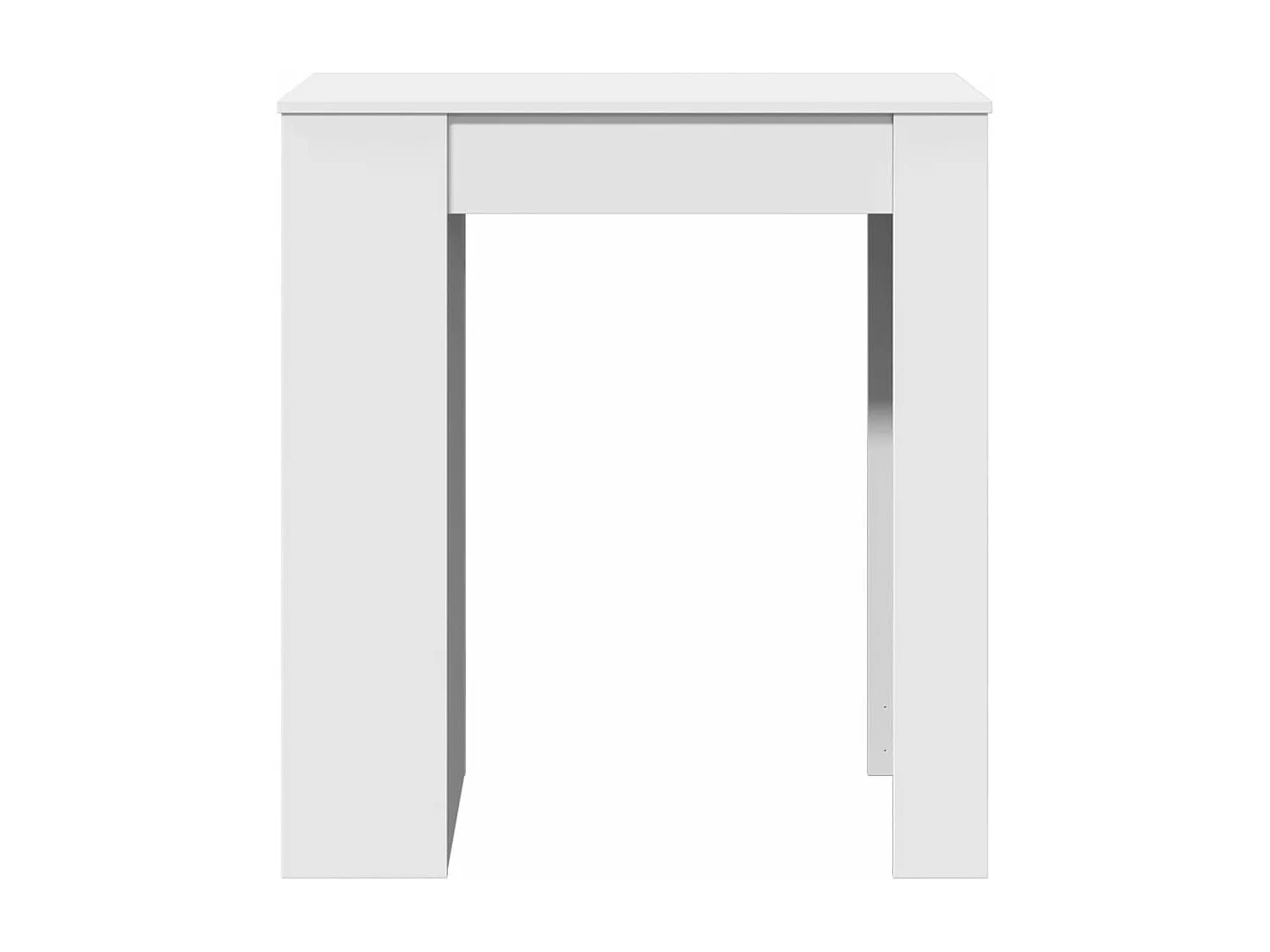 Bartisch mit Regal Weiß 95x47x103,5 cm Holzwerkstoff