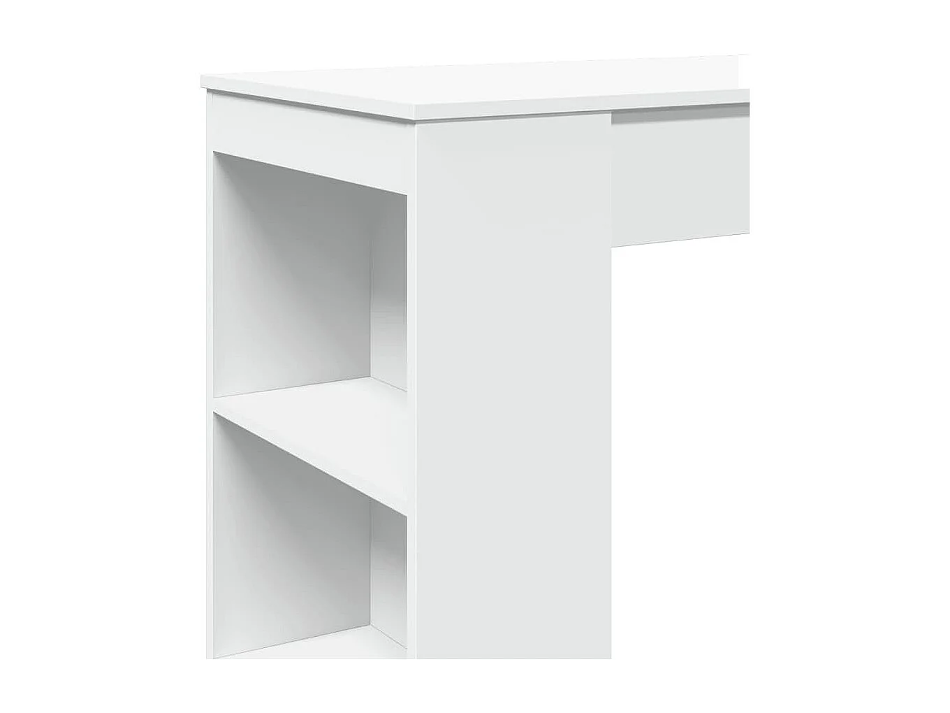 Bartisch mit Regal Weiß 95x47x103,5 cm Holzwerkstoff