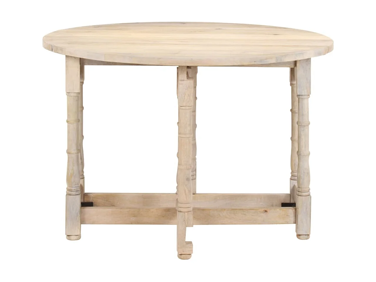 Table à manger Rond 110x76 cm Bois de manguier massif