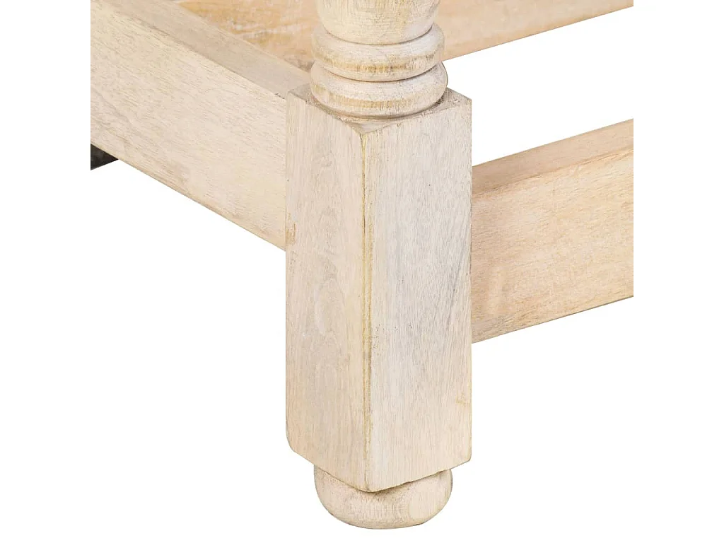 Table à manger Rond 110x76 cm Bois de manguier massif