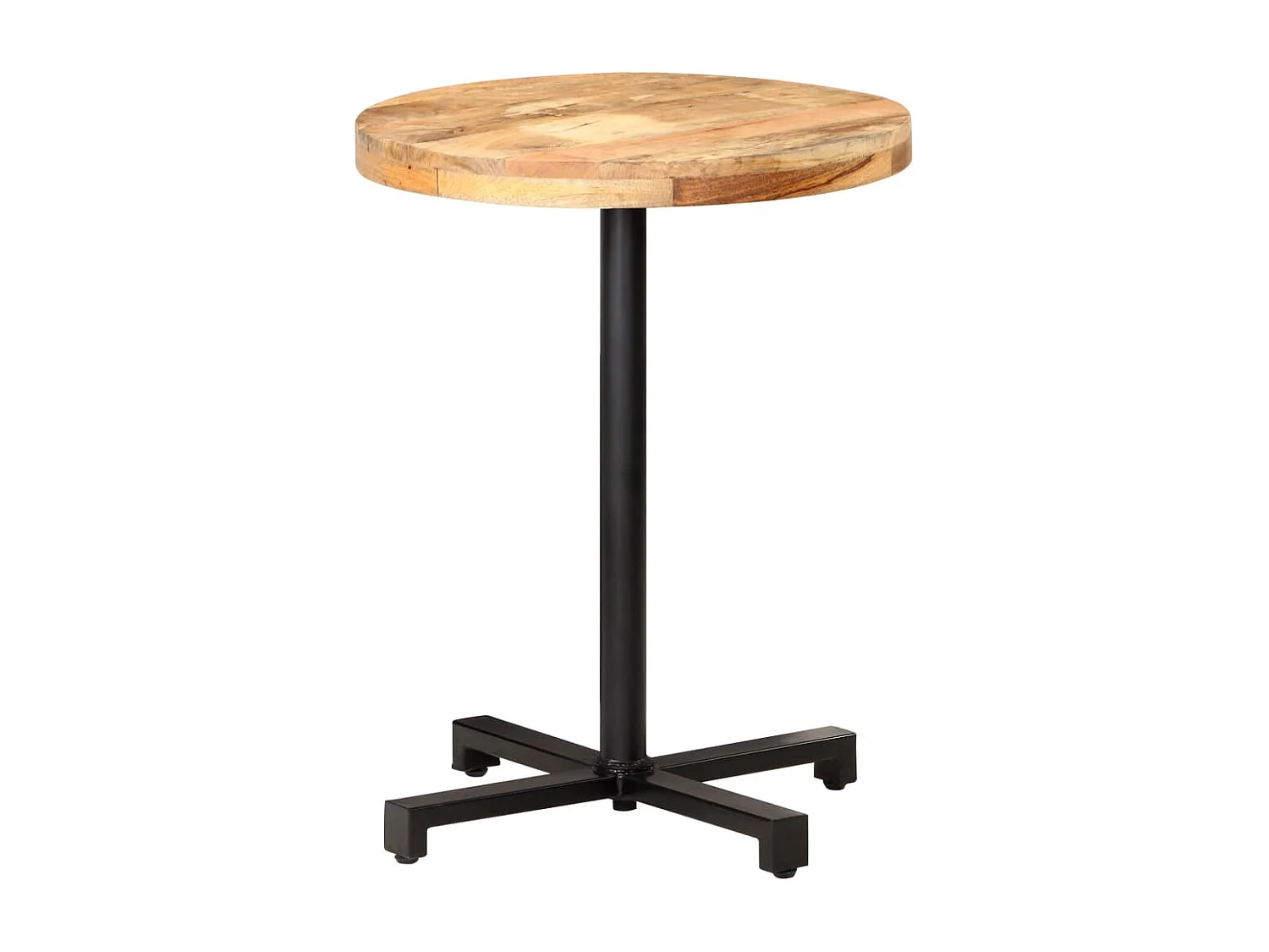 Mesa de bistrô redonda Ø60x75 cm madeira de mangueira áspera