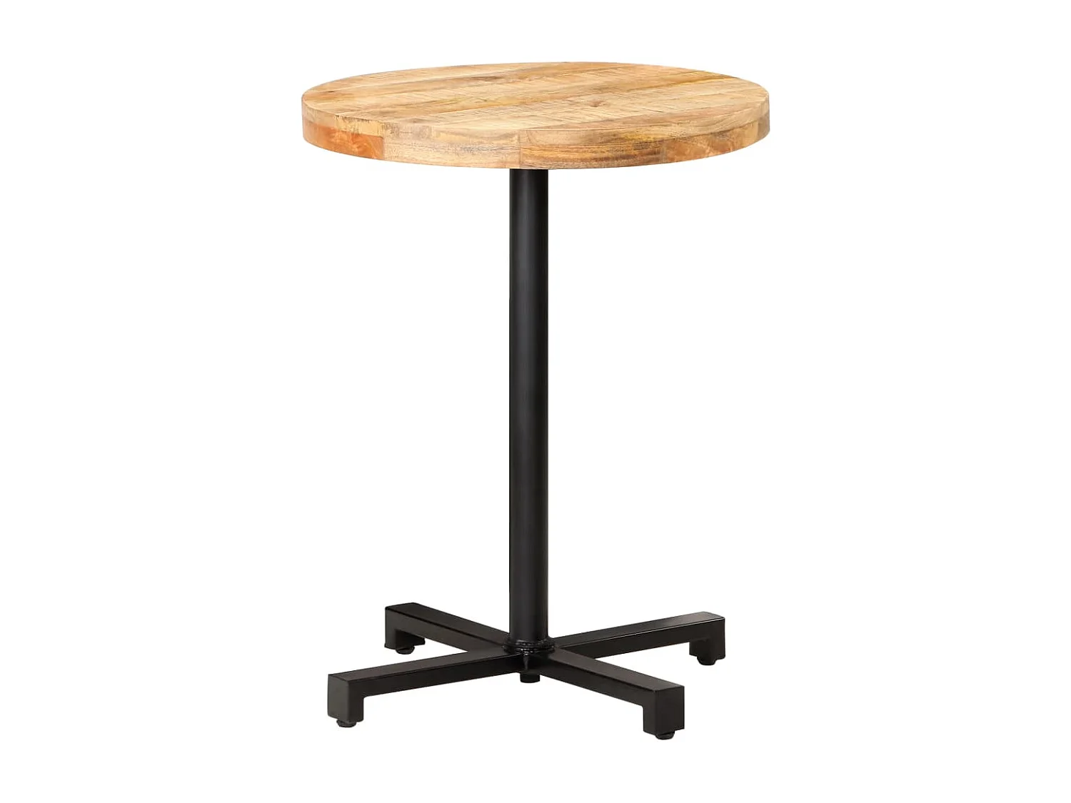 Mesa de bistrô redonda Ø60x75 cm madeira de mangueira áspera